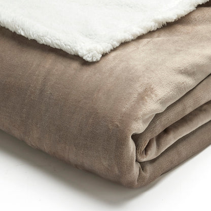 Fleece plaid - Lucien Taupe - 150 x 200 cm