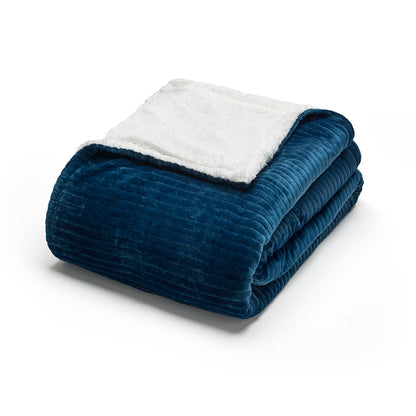 Fleece plaid - Gilles Blue - 180 x 220 cm