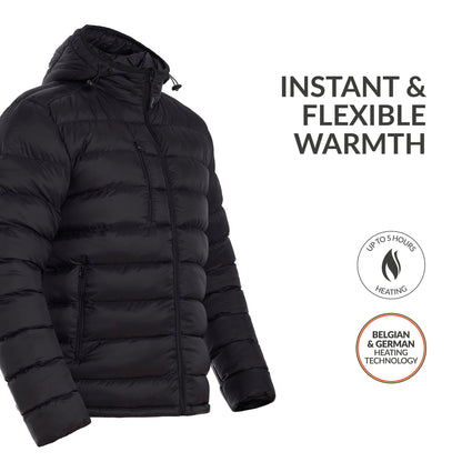 Heated padded jacket - Regular fit for Men - with hood - Super power technology