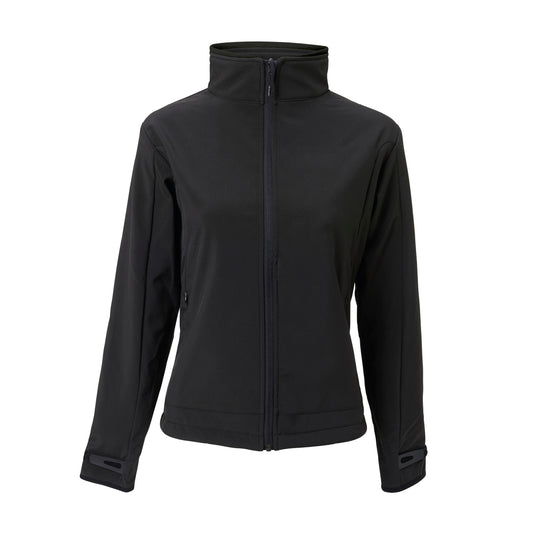Heated softshell jacket - Slim fit for Women - With extra warm fleece lining - Super power - Black
