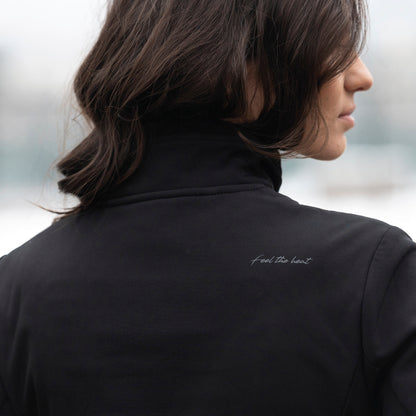 Heated softshell jacket - Slim fit for Women - With extra warm fleece lining - Super power - Black