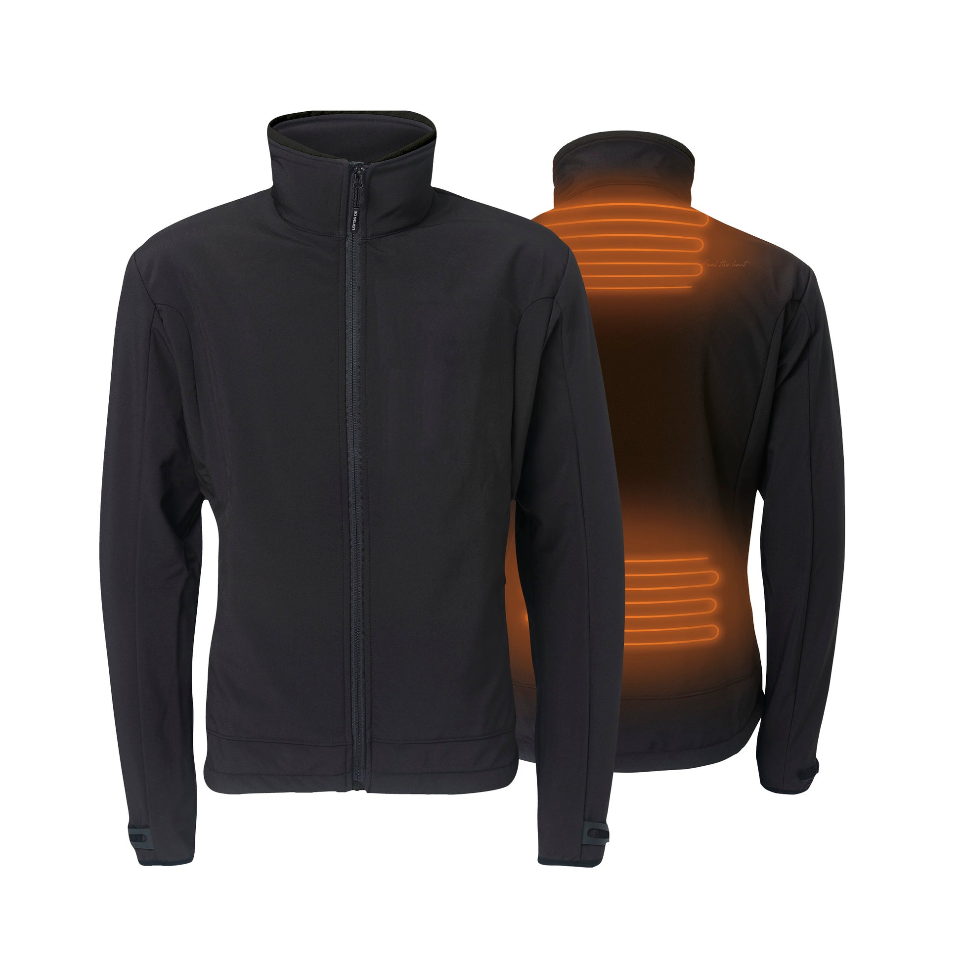Heated Softshell Jacket - Regular Fit for Men - With Extra Warm Fleece Lining - Super power