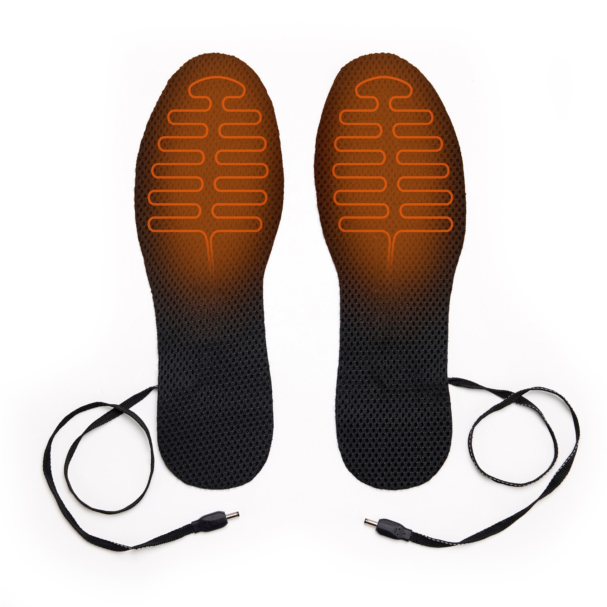 Set of 2 pairs of ski socks with heated insoles - Black