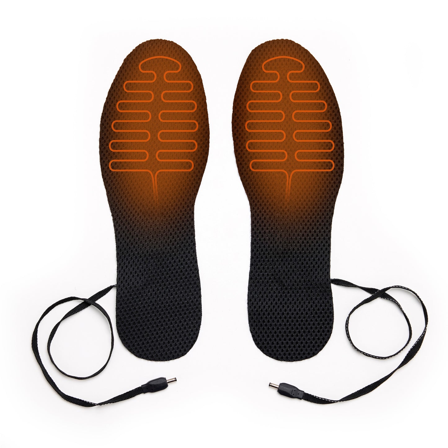Set of 2 pairs of ski socks with heated insoles - Black/ White