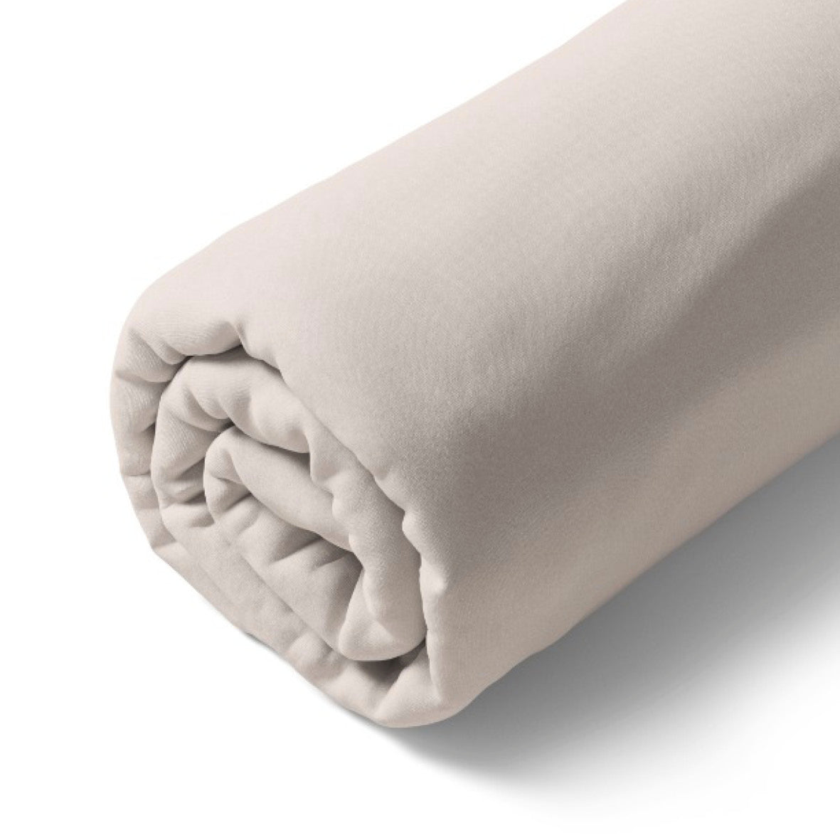 Fitted sheet cotton satin - Uni - Cream white