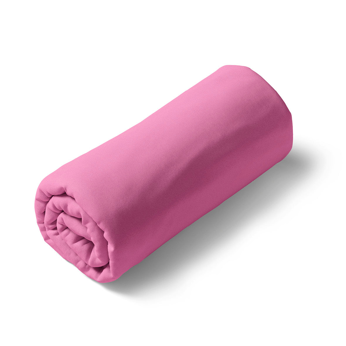 Fitted sheet cotton satin - Uni - Bubblegum