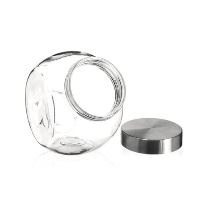 Tilted Candy jar 2,1 L - Transparent / Silver