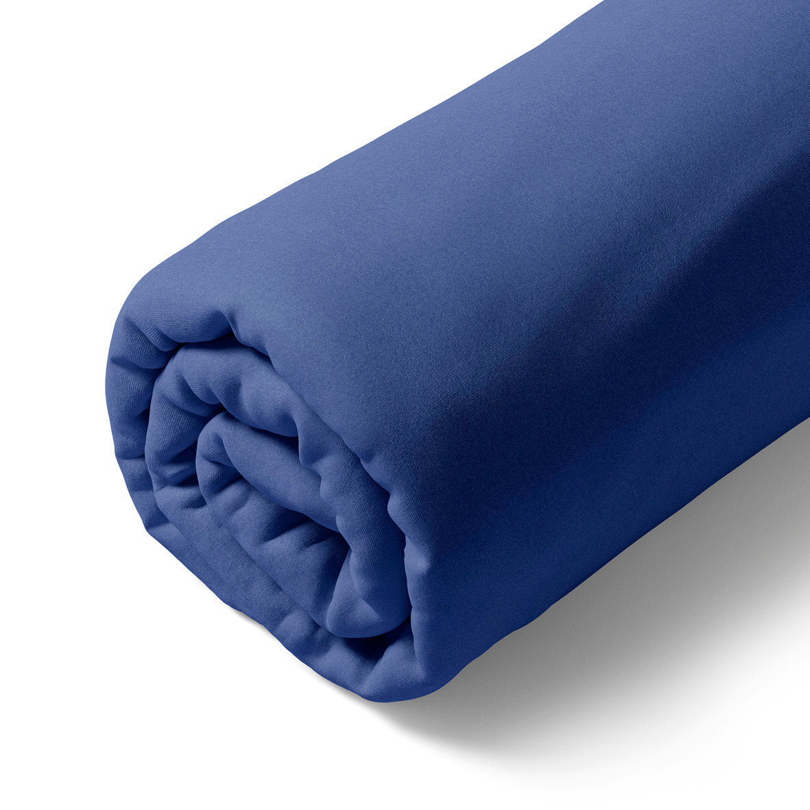 Fitted sheet cotton satin - Uni - Cobalt blue