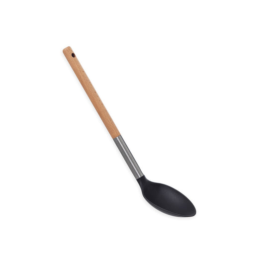 Solid spoon - Wood / Silver / Black