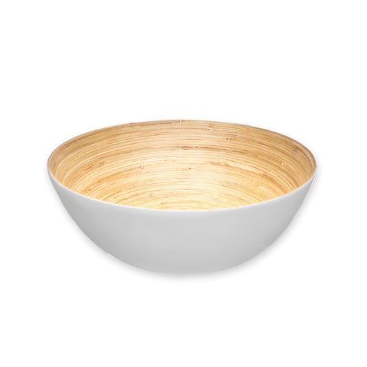 Salad bowl bamboo 25 cm - White