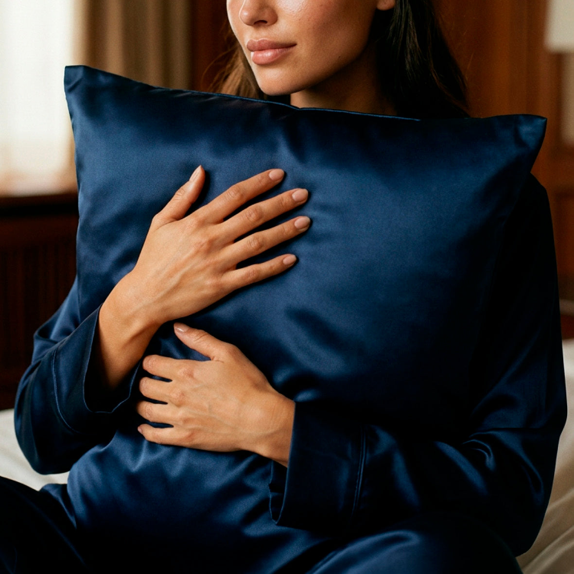 Pillowcase silk - Brume de soie Navy blue