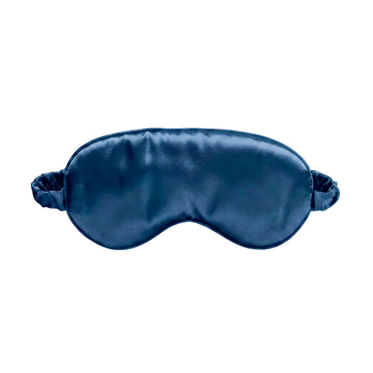 Eyemask silk - Sirena Navy blue - 8.5 x 20.5 cm