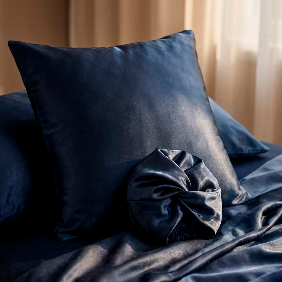 Nightcap silk - Nyméa Navy blue - 20 x 30 cm