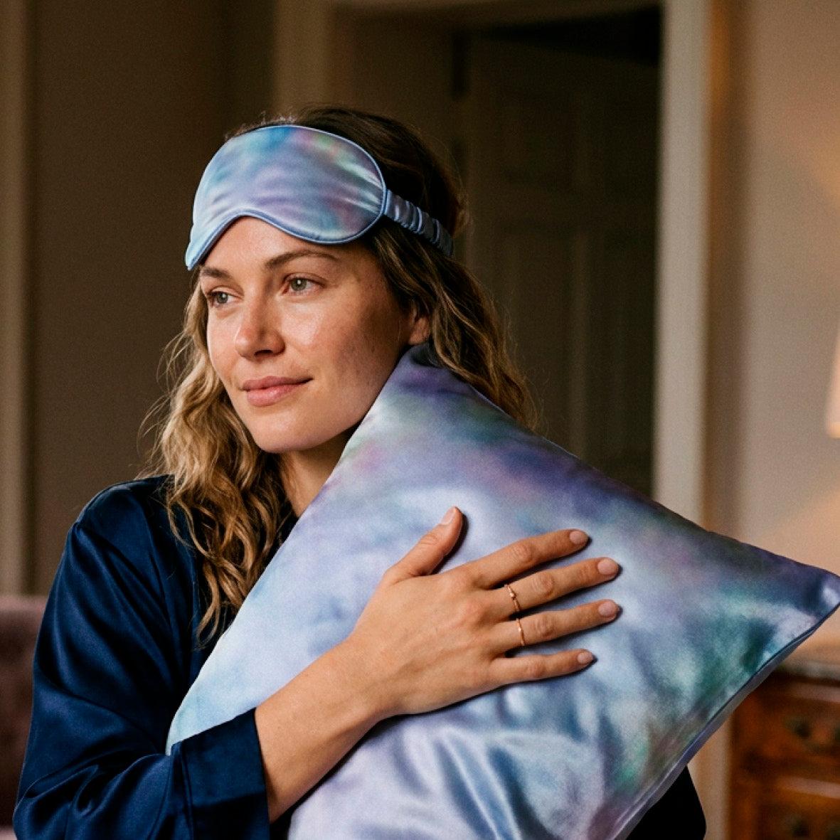 Pillowcase + eyemask silk - Brume de soie Dream