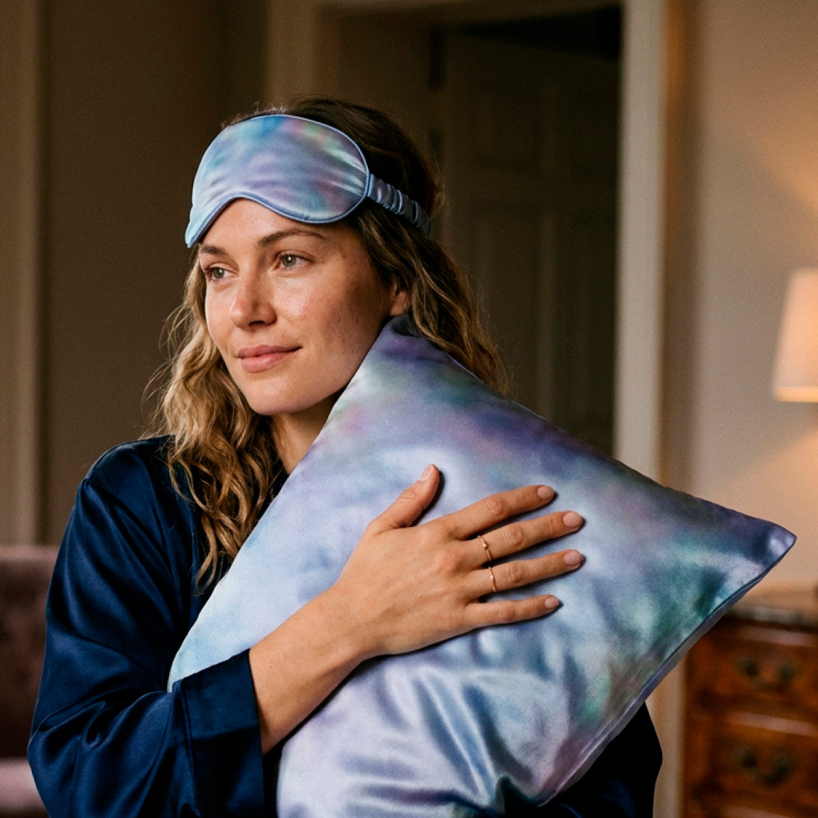 Pillowcase + eyemask silk - Brume de soie Dream