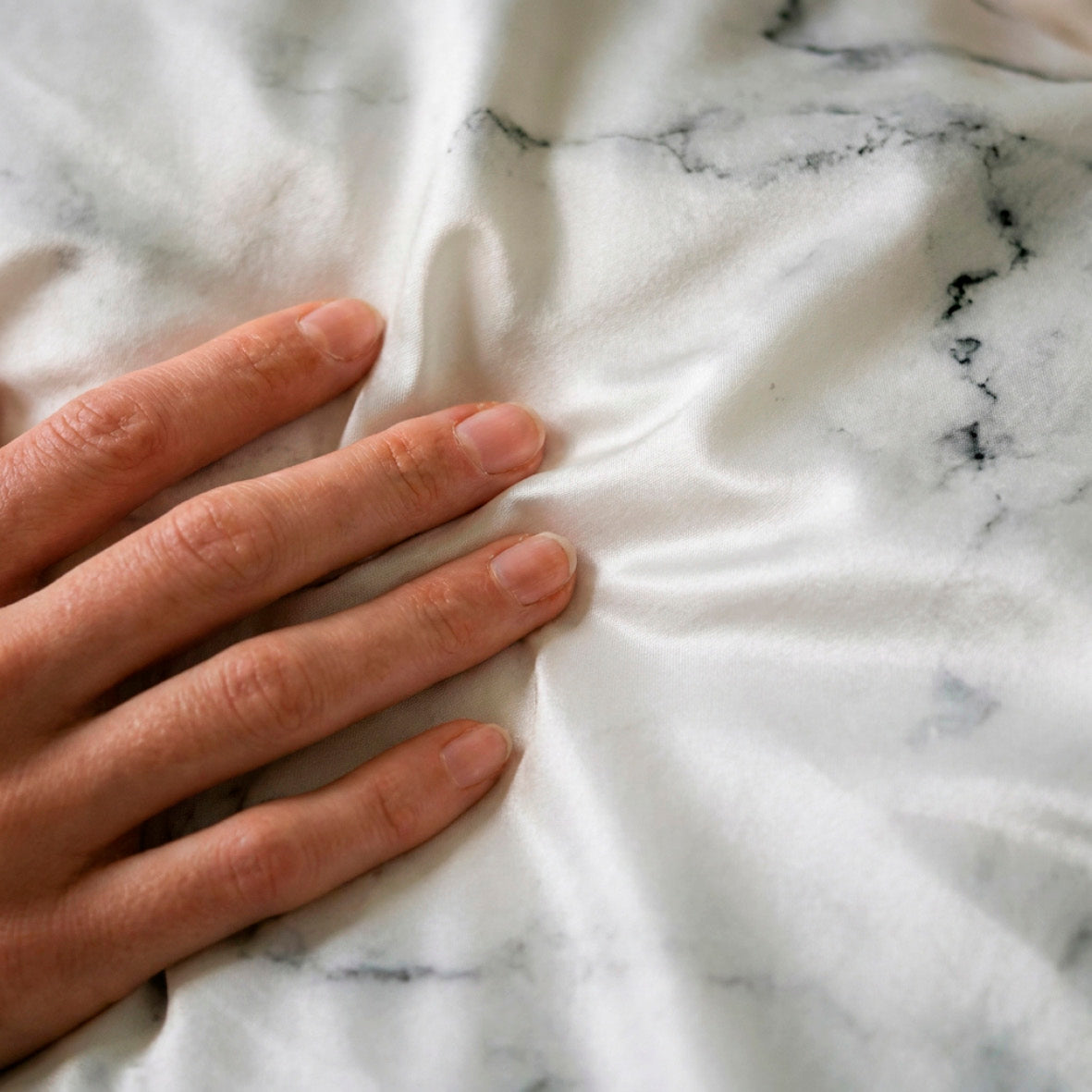 Pillowcase silk - Brume de soie Grey marble