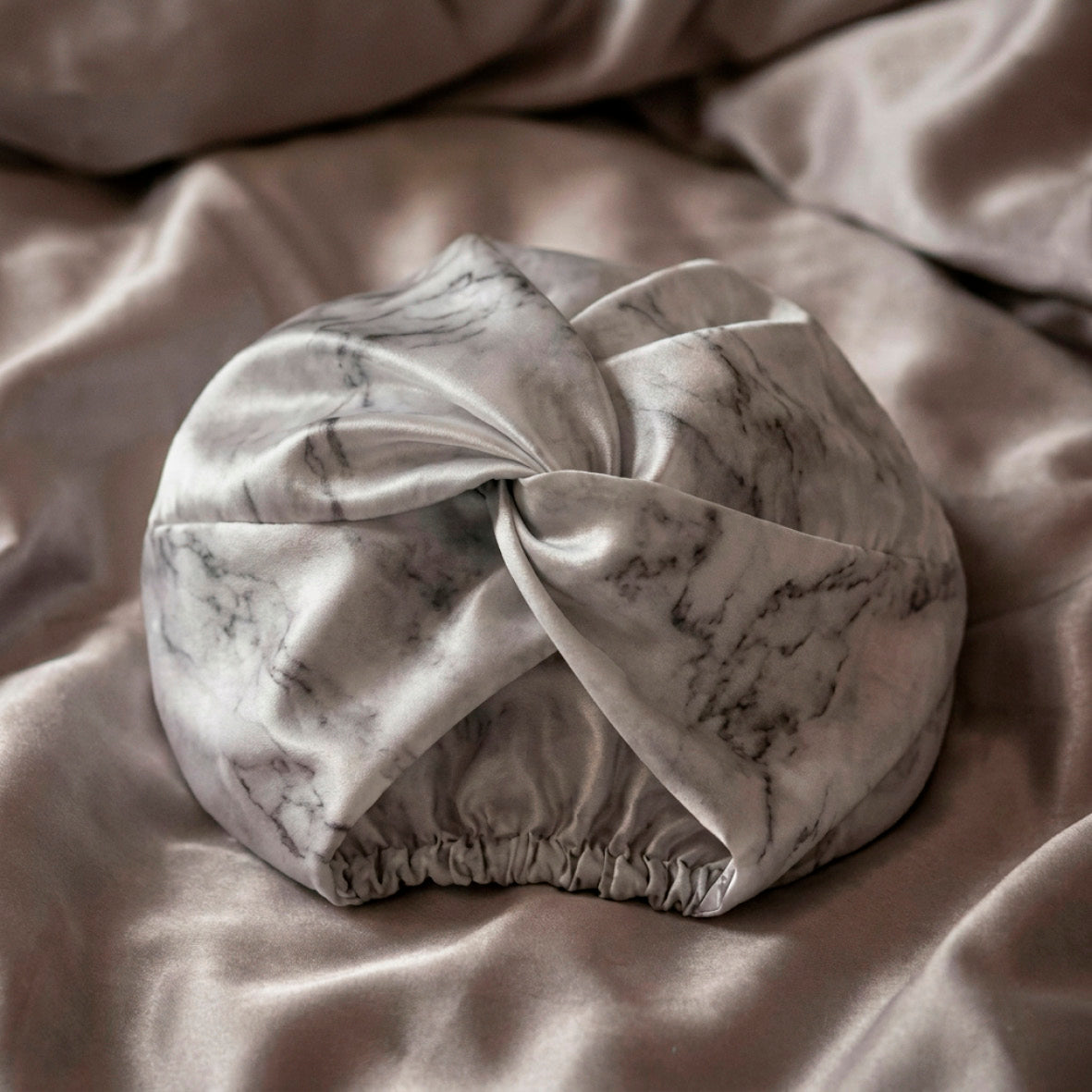 Nightcap silk - Nyméa Grey marble - 20 x 30 cm
