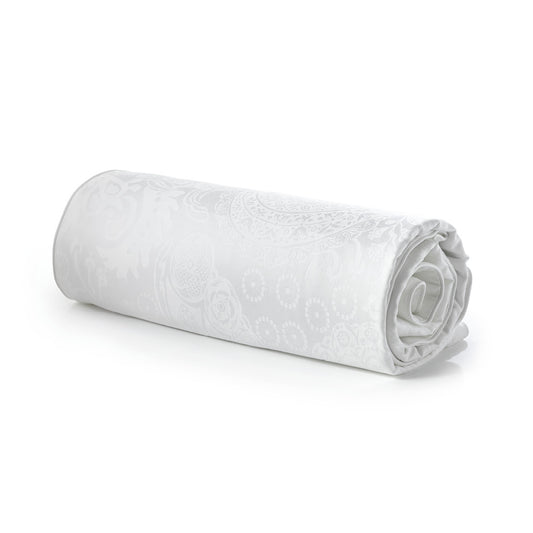  Couverture pour le bébé - ultra doux en 100% satin de coton tissé Jacquard Arles Blanc