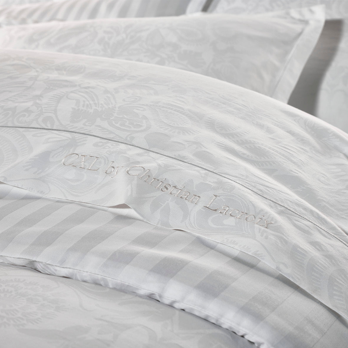 Pillowcase(s) cotton satin - Love Stories White