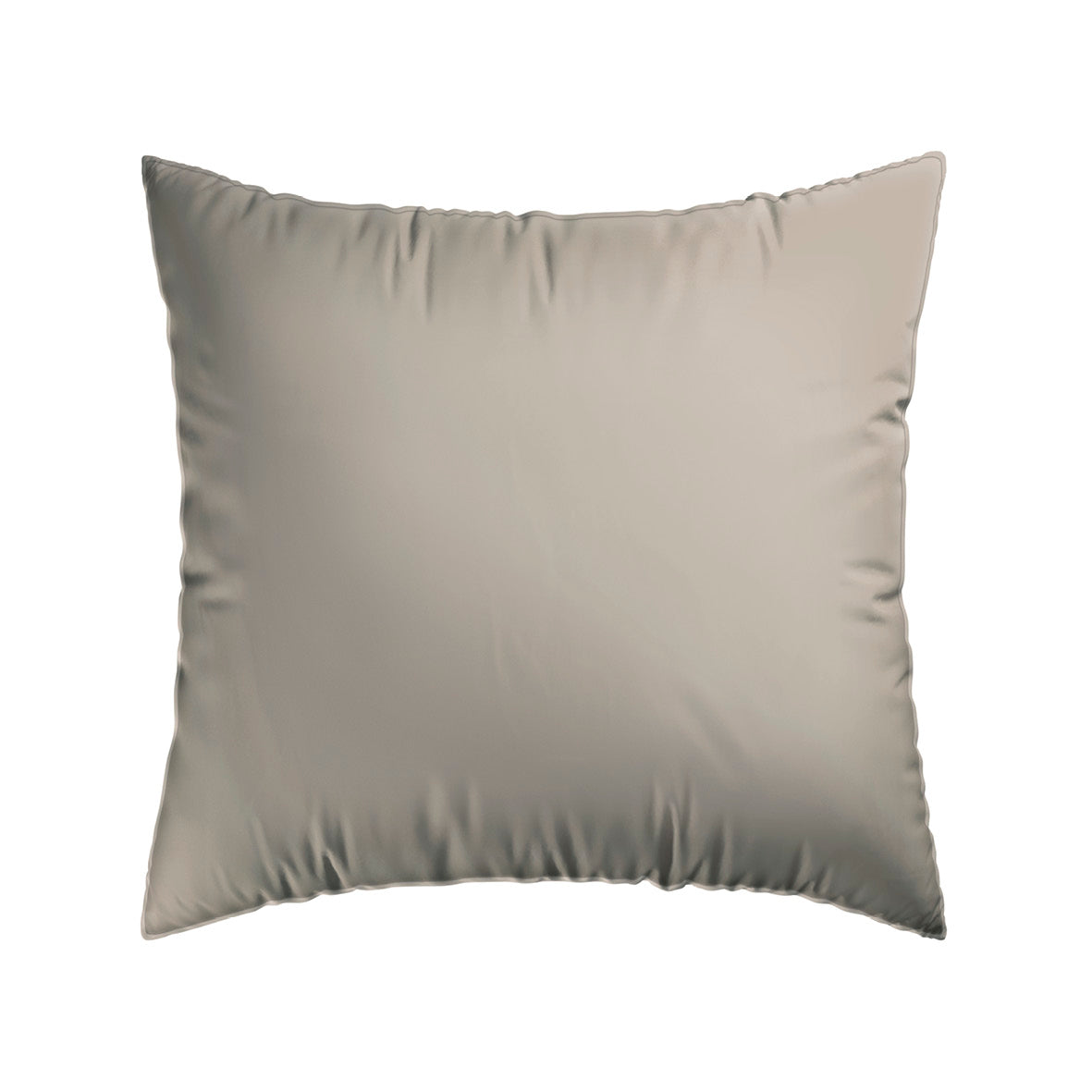 Pillowcase(s) cotton satin - with piping -Taupe 80 x 80 cm