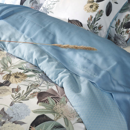 Pillowcase(s) cotton satin - Garden Micro Light blue