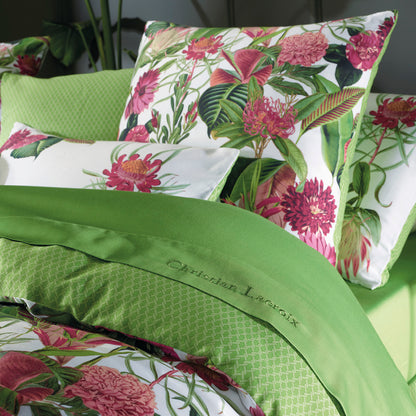 Pillowcase(s) cotton satin - Garden Micro Green