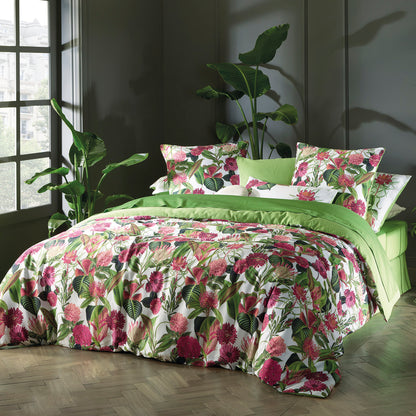 Pillowcase(s) cotton satin - Garden Micro Green