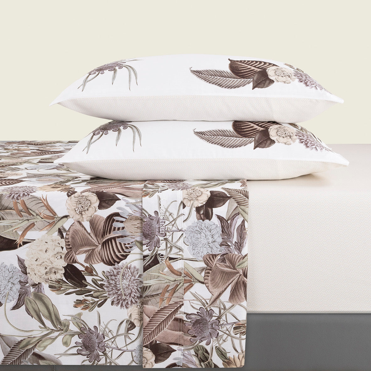 Sheet set cotton satin - Garden Taupe