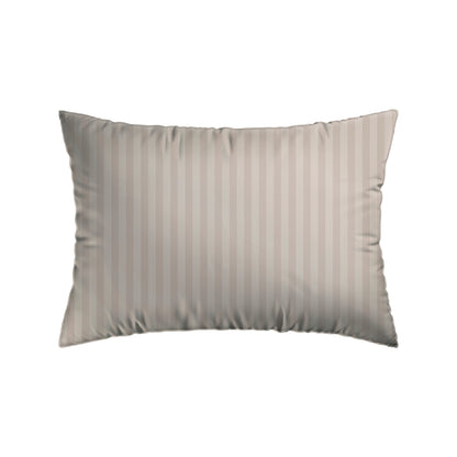 Set of 2 pillowcases cotton satin dobby stripe woven Taupe - 50 x 70 cm