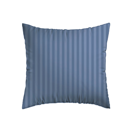 Set of 2 pillowcases cotton satin dobby stripe woven Blue - 63 x 63 cm