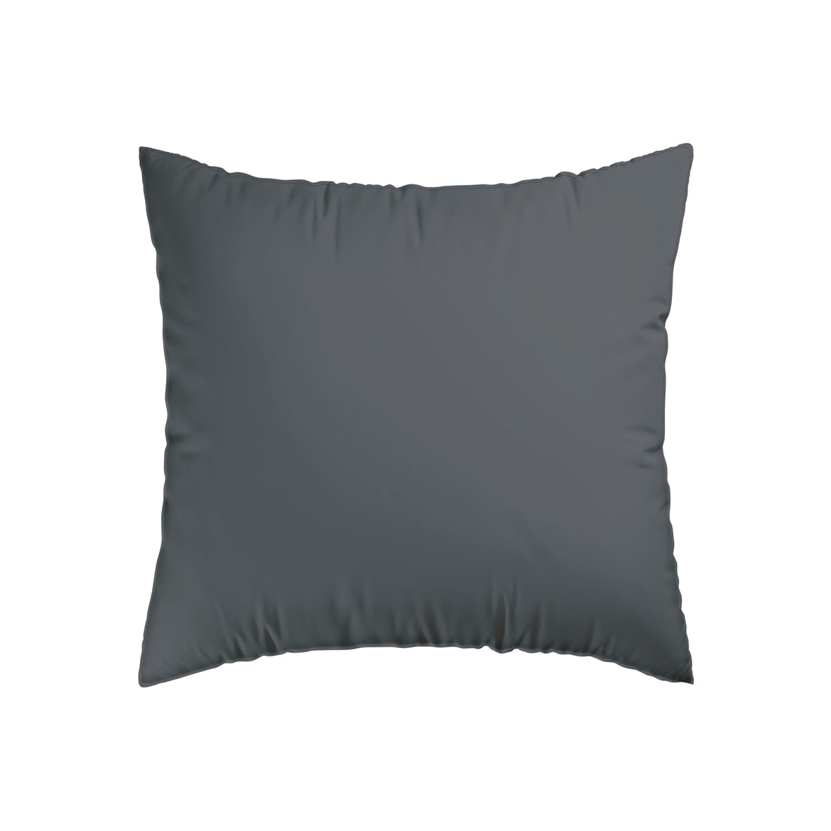 Set of 2 pillowcases cotton satin dobby stripe woven Dark grey - 63 x 63 cm