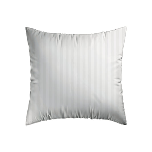 Set of 2 pillowcases cotton satin dobby stripe woven White - 63 x 63 cm