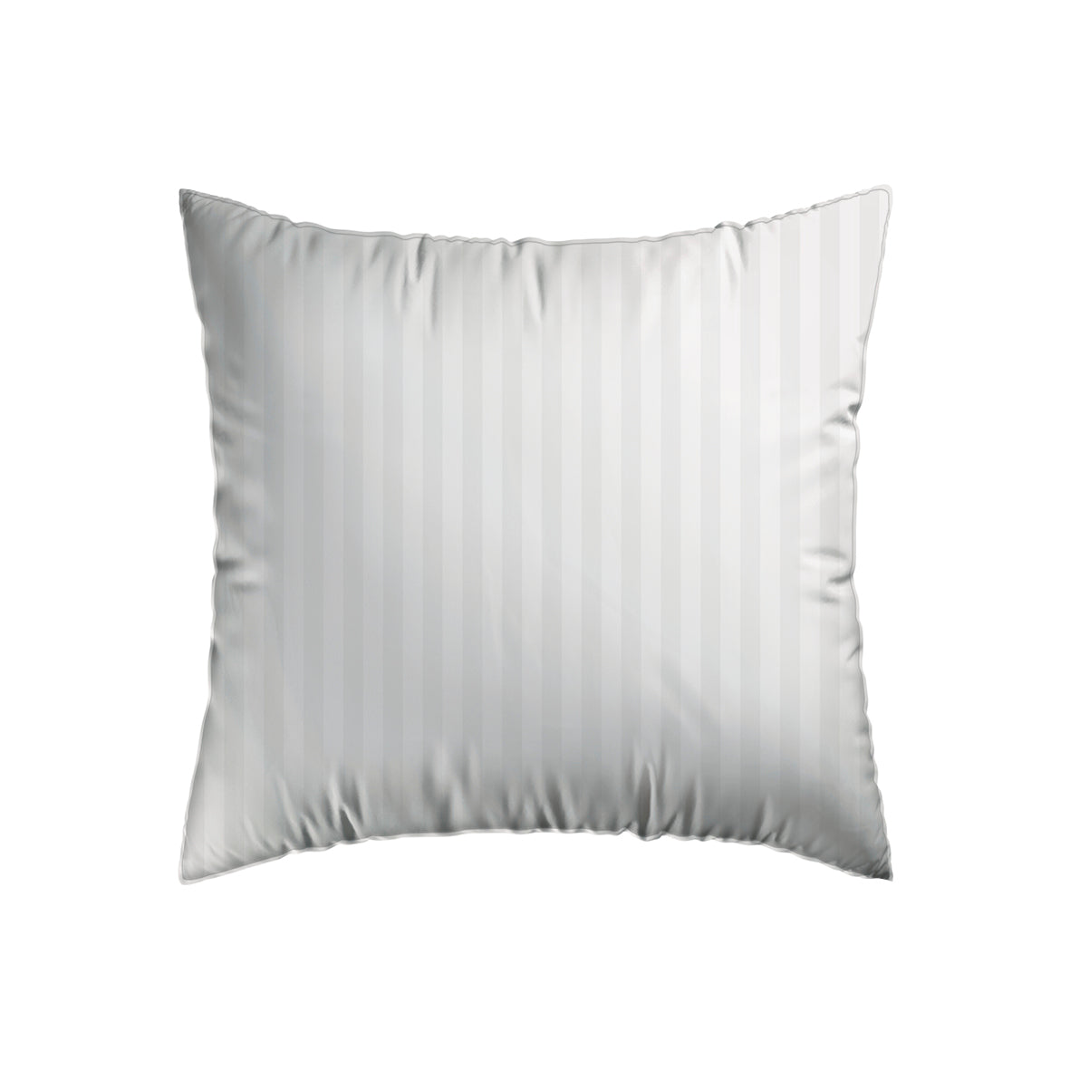 Set of 2 pillowcases cotton satin dobby stripe woven White - 80 x 80 cm