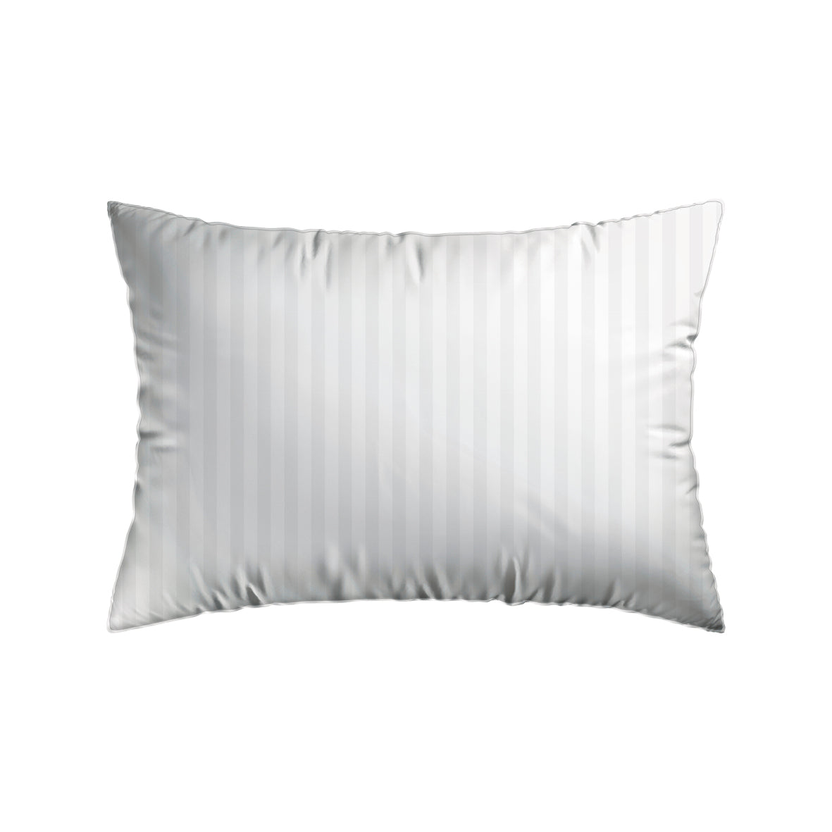 Set of 2 pillowcases cotton satin dobby stripe woven White - 50 x 70 cm