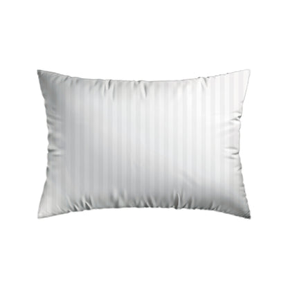 Set of 2 pillowcases cotton satin dobby stripe woven White - 50 x 70 cm