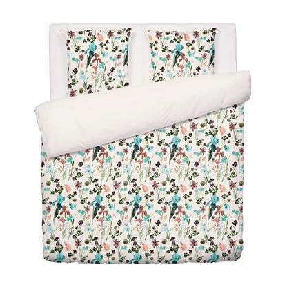 Duvet cover + pillowcase(s) cotton satin - Iris Taupe 260 x 240 cm + 2 x (63 x 63 cm)