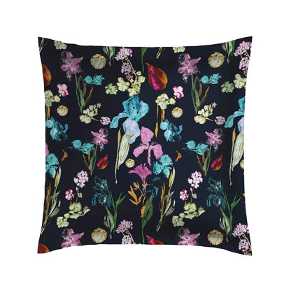 Pillowcase(s) cotton satin - Iris Dark blue 2 x (80 x 80 cm)