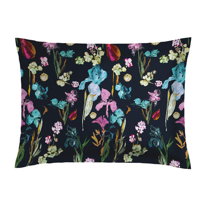 Pillowcase(s) cotton satin - Iris Dark blue 2 x (50 x 70 cm)