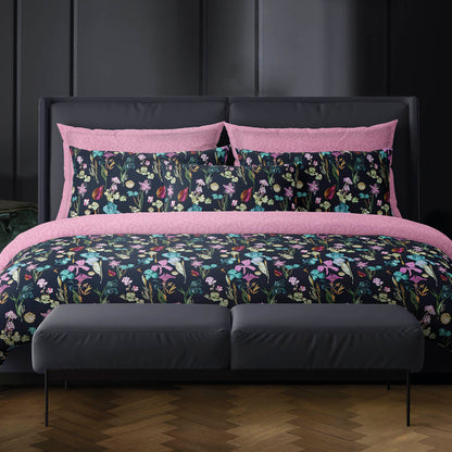 Pillowcase(s) cotton satin - Iris Pink