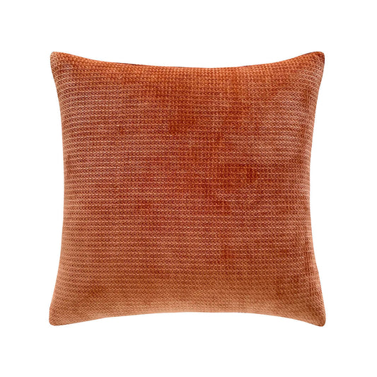 Housse de coussin Léona Rouge séquoia - 45 x 45 cm
