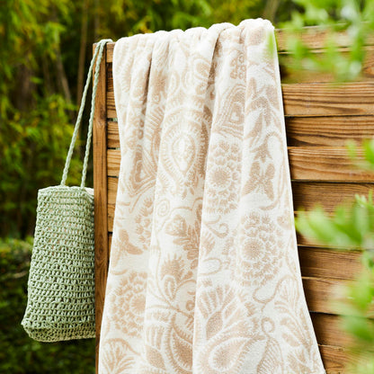 Bath towel Jacquard Love Stories Taupe - 70 x 140 cm