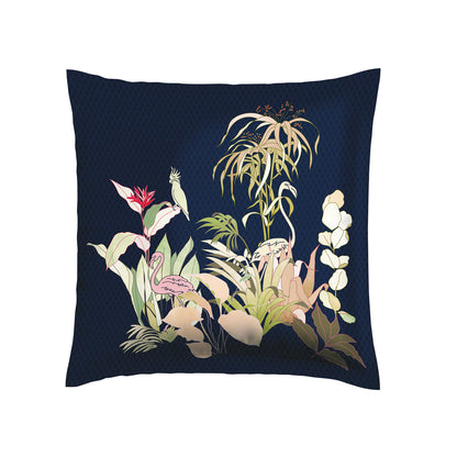 Taie(s) d'oreiller satin de coton - Miami Bleu foncé