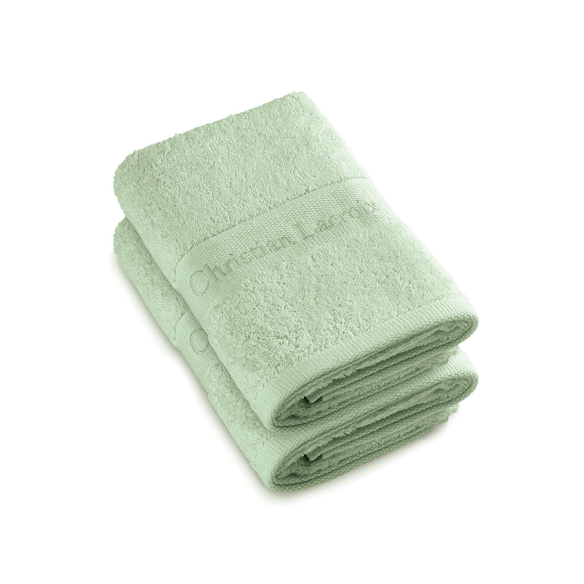 Set of 2 hand towels Meadow green