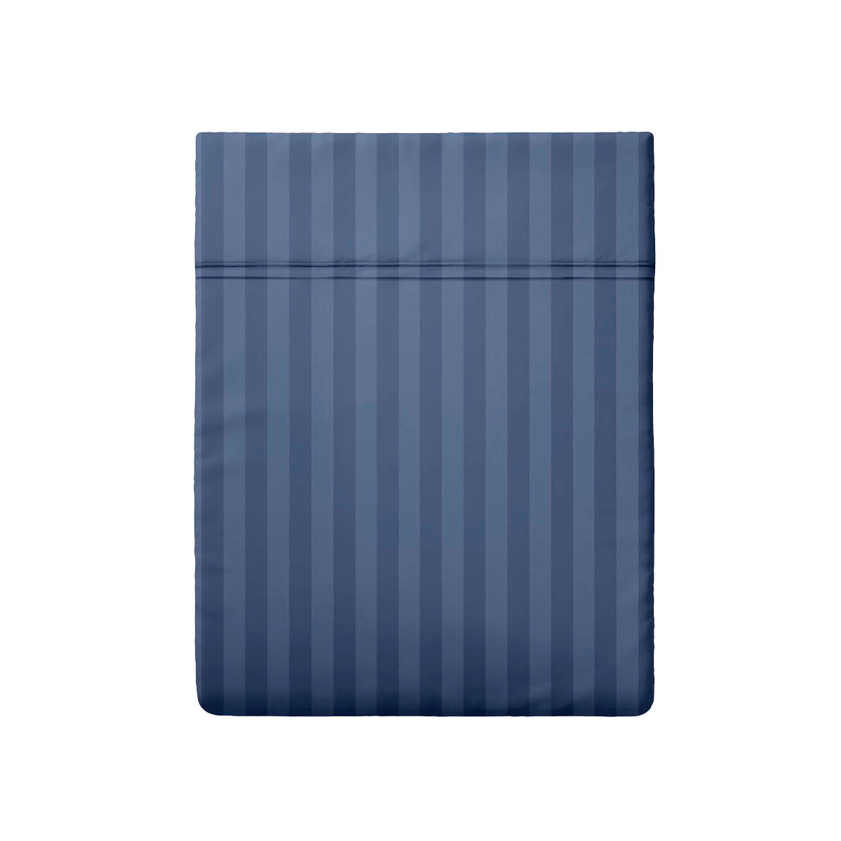 Drap plat satin de coton rayure tissé dobby - Blue