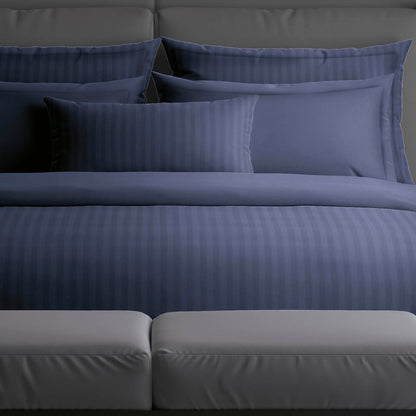 Fitted sheet cotton satin Uni - Blue 11