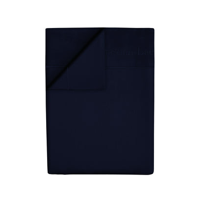 Flat sheet cotton satin Uni 1 baratta - Blue 11