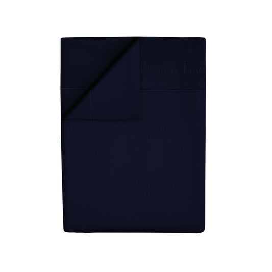 Flat sheet cotton satin Uni 1 baratta - Blue 11