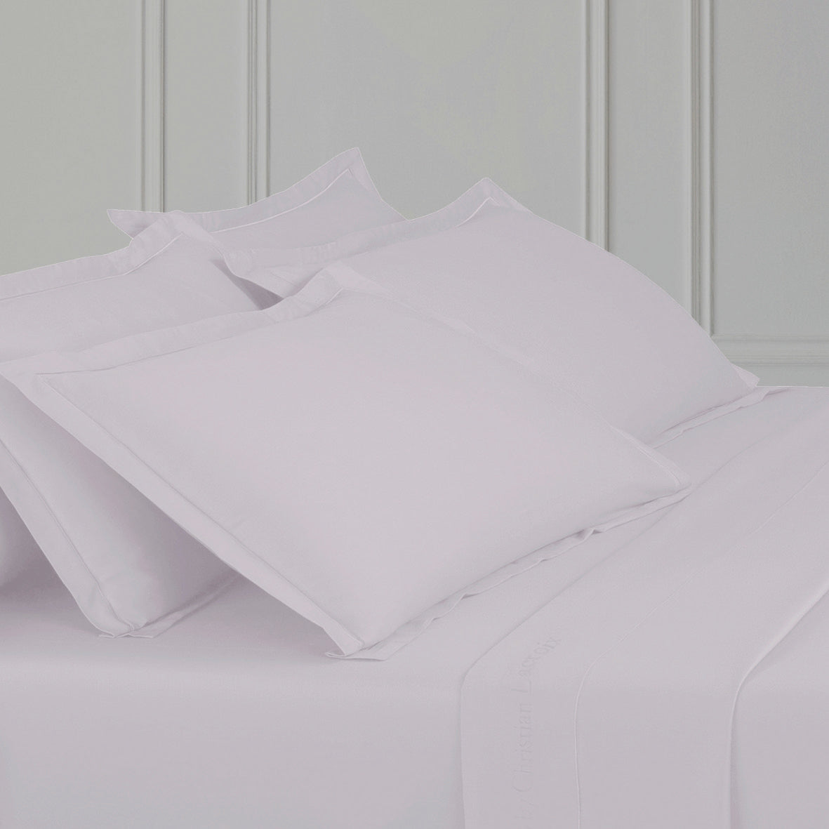 Taie d'oreiller satin de coton Uni 1 baratta Gris 01