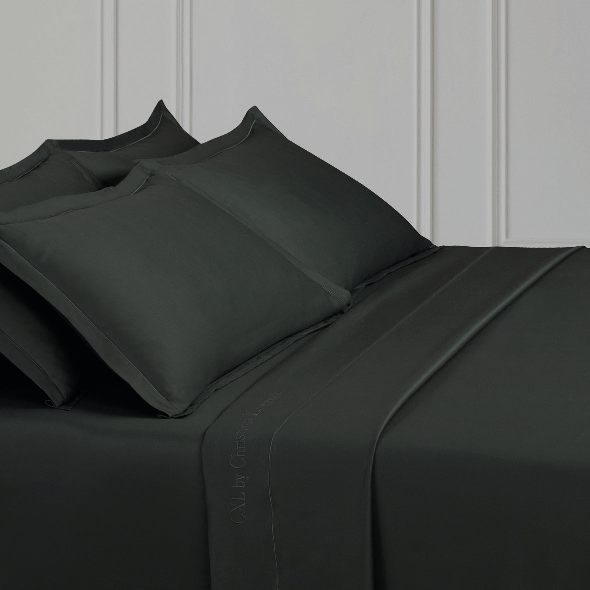 Flat sheet cotton satin Uni 1 baratta - Grey 03