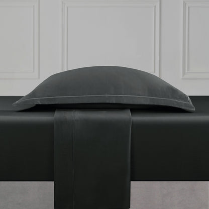 Flat sheet cotton satin Uni 1 baratta - Grey 03